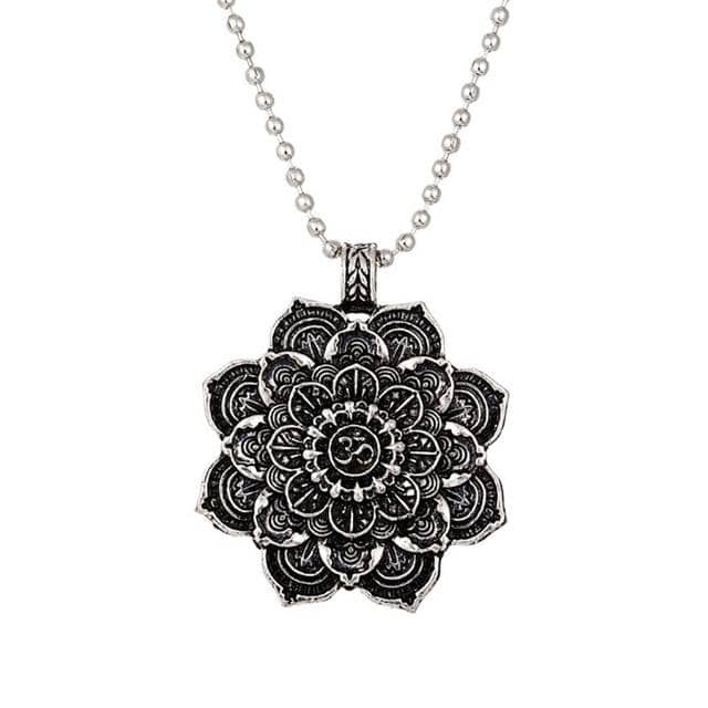 Mandala Lotus Flower Pendant-Jewelry