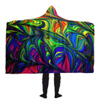 Abstract Colors Hooded Blanket-Hooded Blanket - AOP