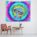 Mushroom Trance Tapestry-Decorative Tapestries