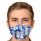 Blue Axolitl Party Printed Face Mask-Fashion Face Mask - AOP