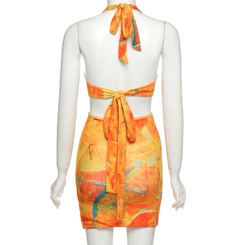 Backless Summer Bodycon Looped Dress-Dresses