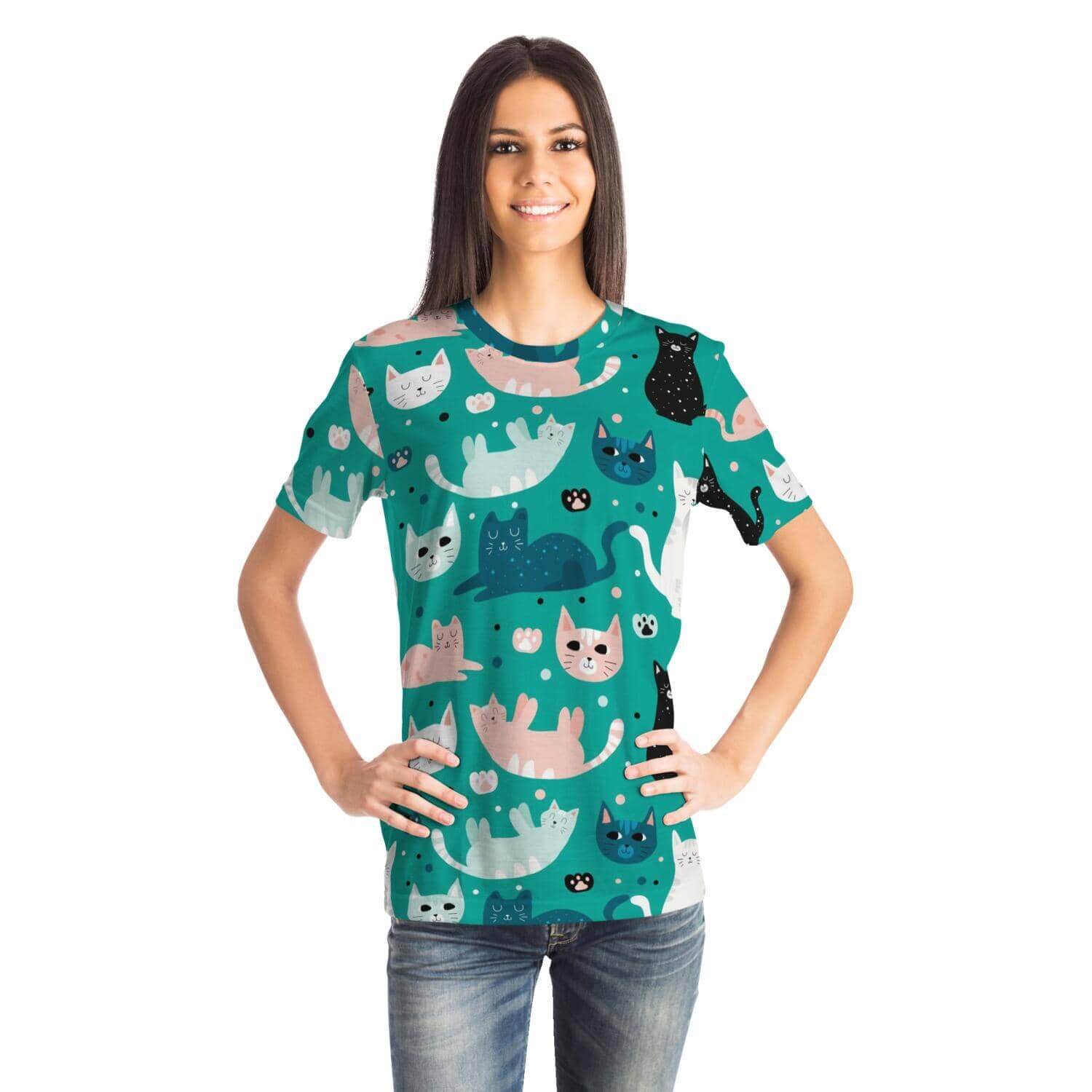 Green Cat Shirt-Shirt