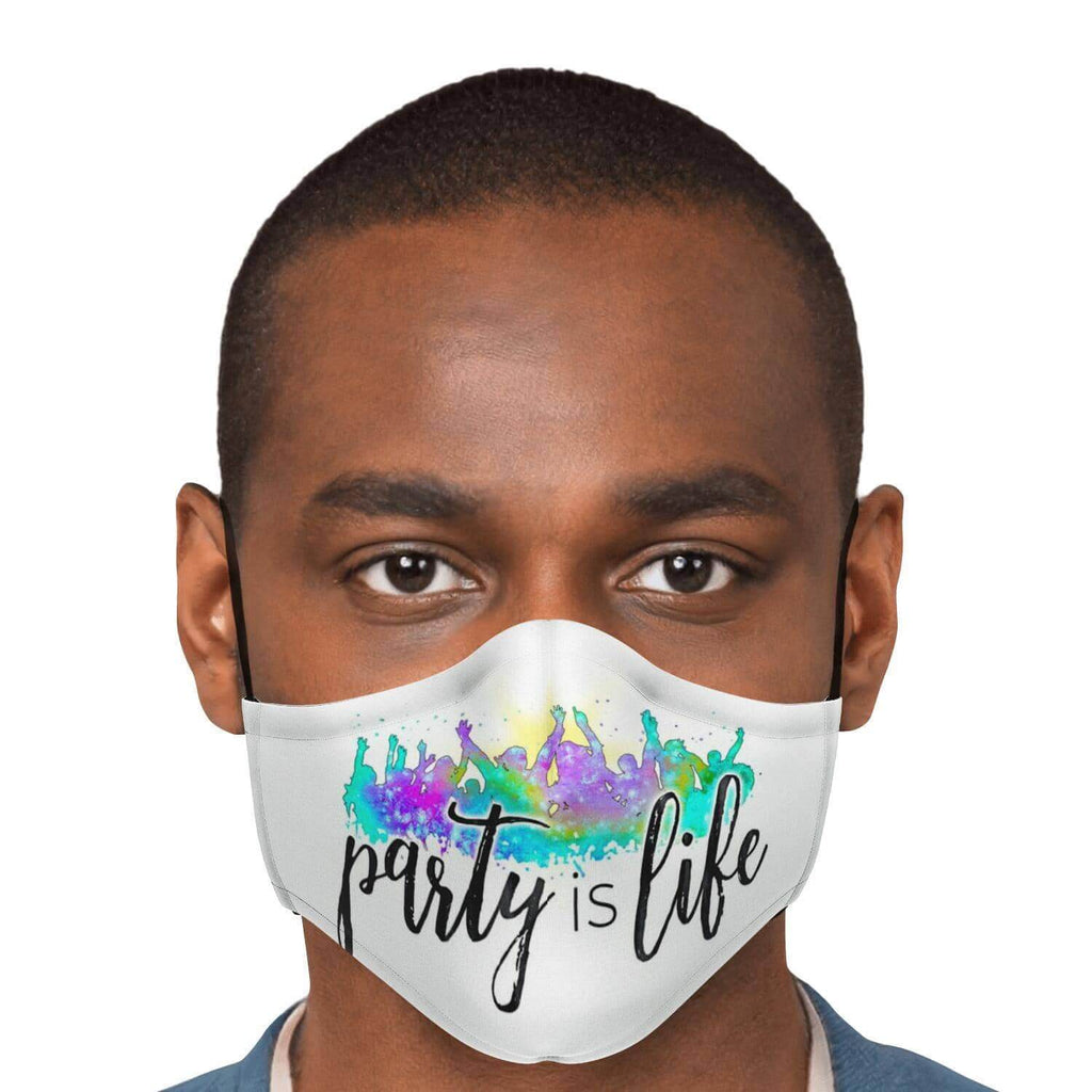 Party is Life Printed Face Mask-Fashion Face Mask - AOP