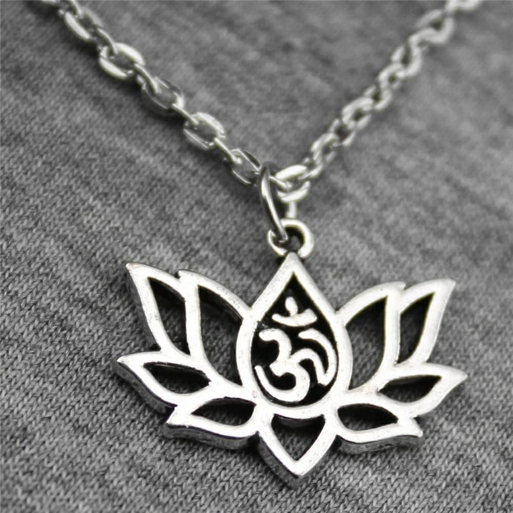 Lotus Pendant Necklace-Jewelry