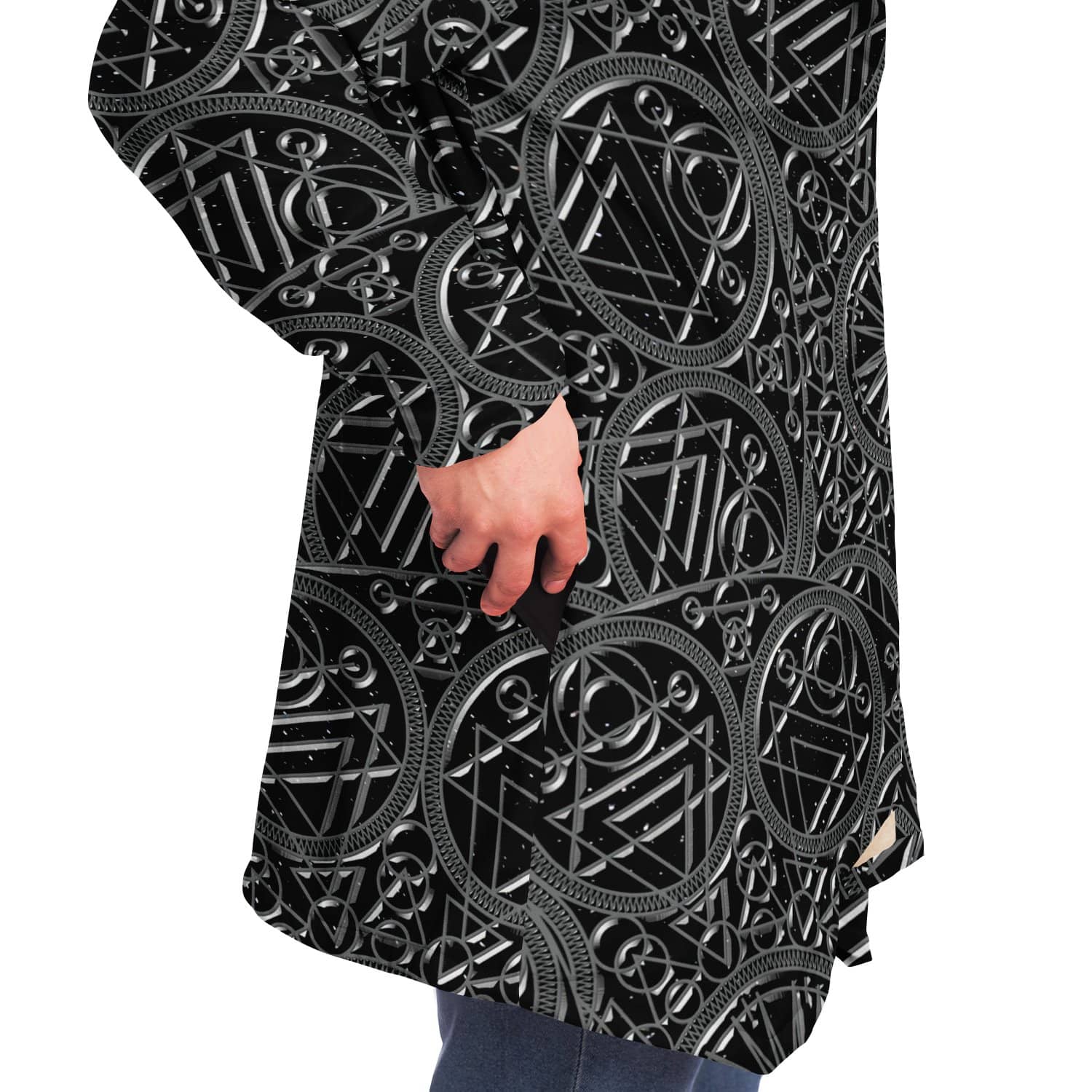 Metallic Mandala Sky Cloak-Microfleece Cloak - AOP