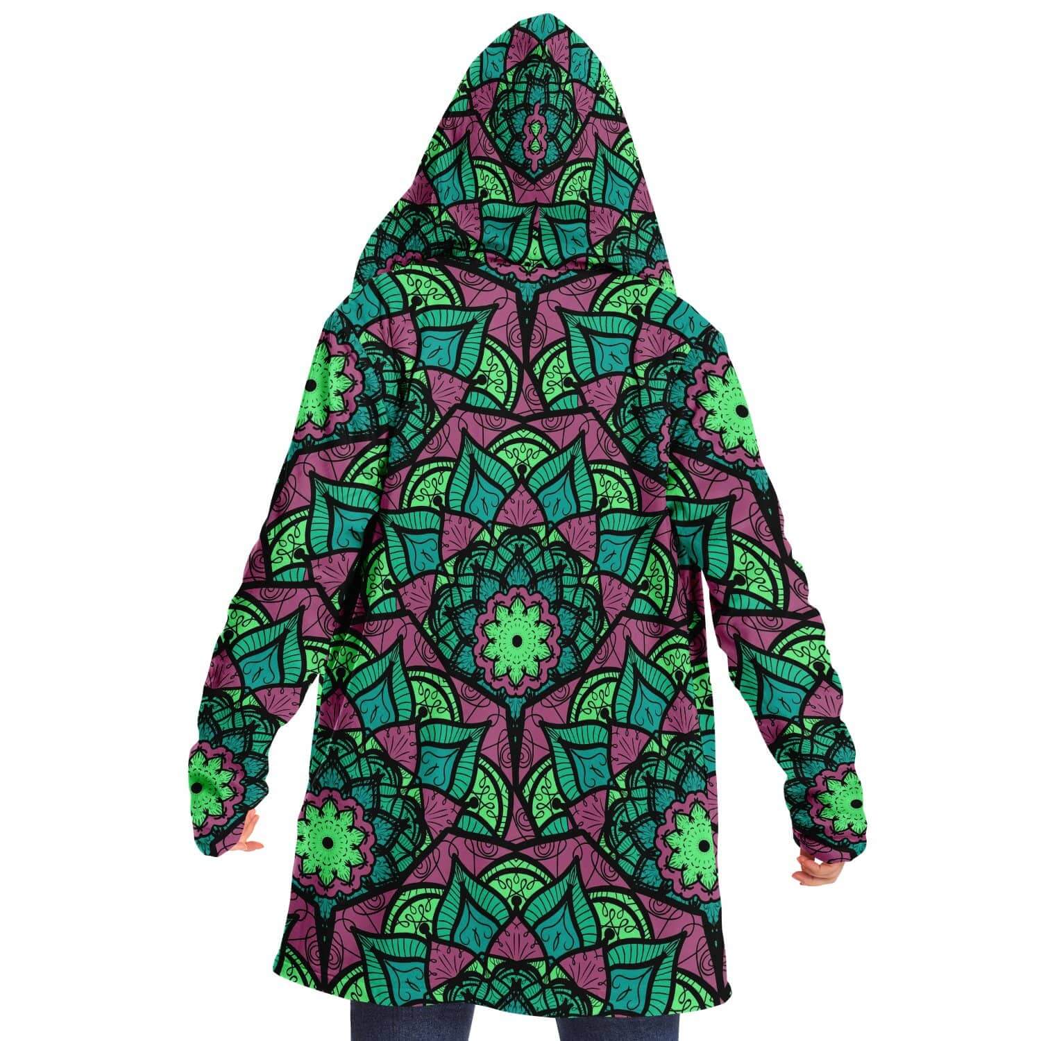Green Red East Serenity Cloak-Microfleece Cloak - AOP