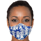 Blue Axolitl Party Printed Face Mask-Fashion Face Mask - AOP