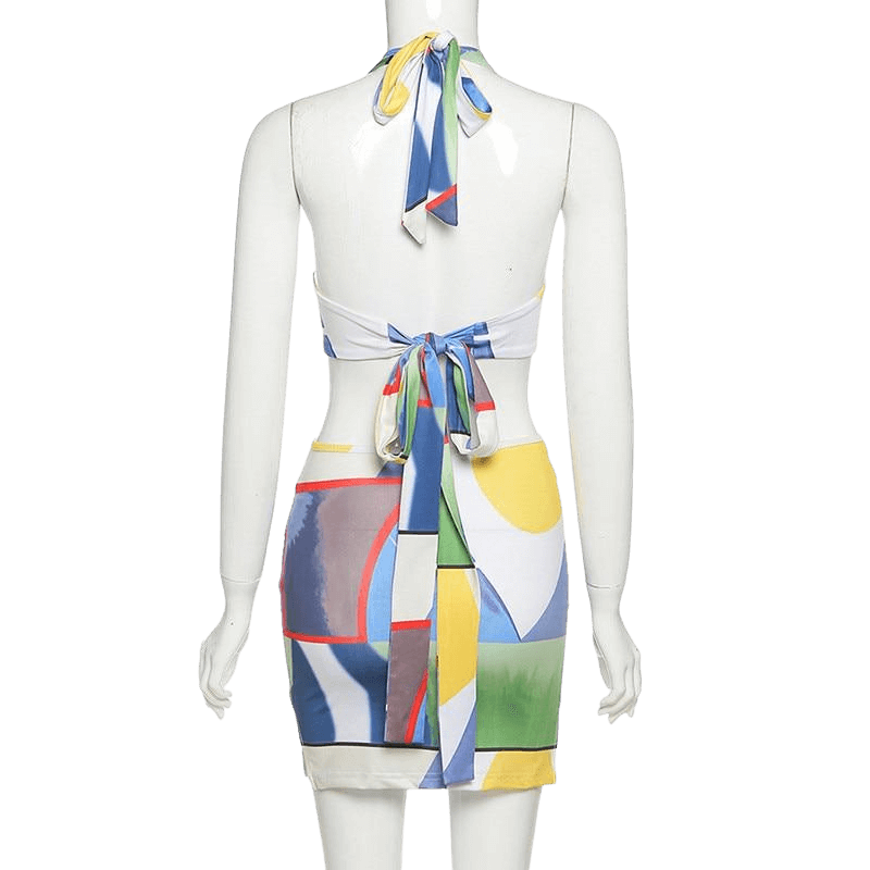 Backless Summer Bodycon Looped Dress-Dresses