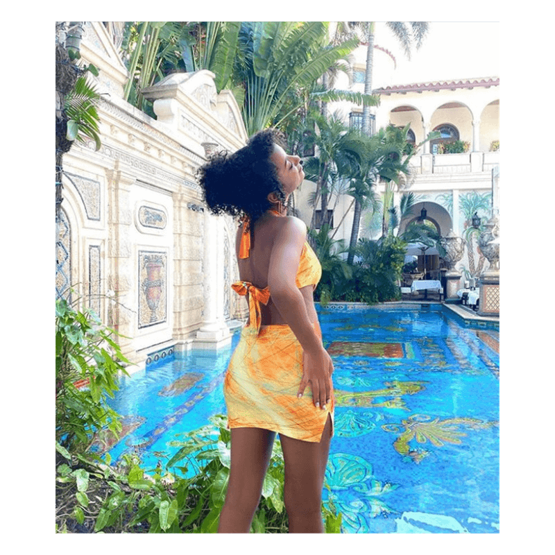 Backless Summer Bodycon Looped Dress-Dresses
