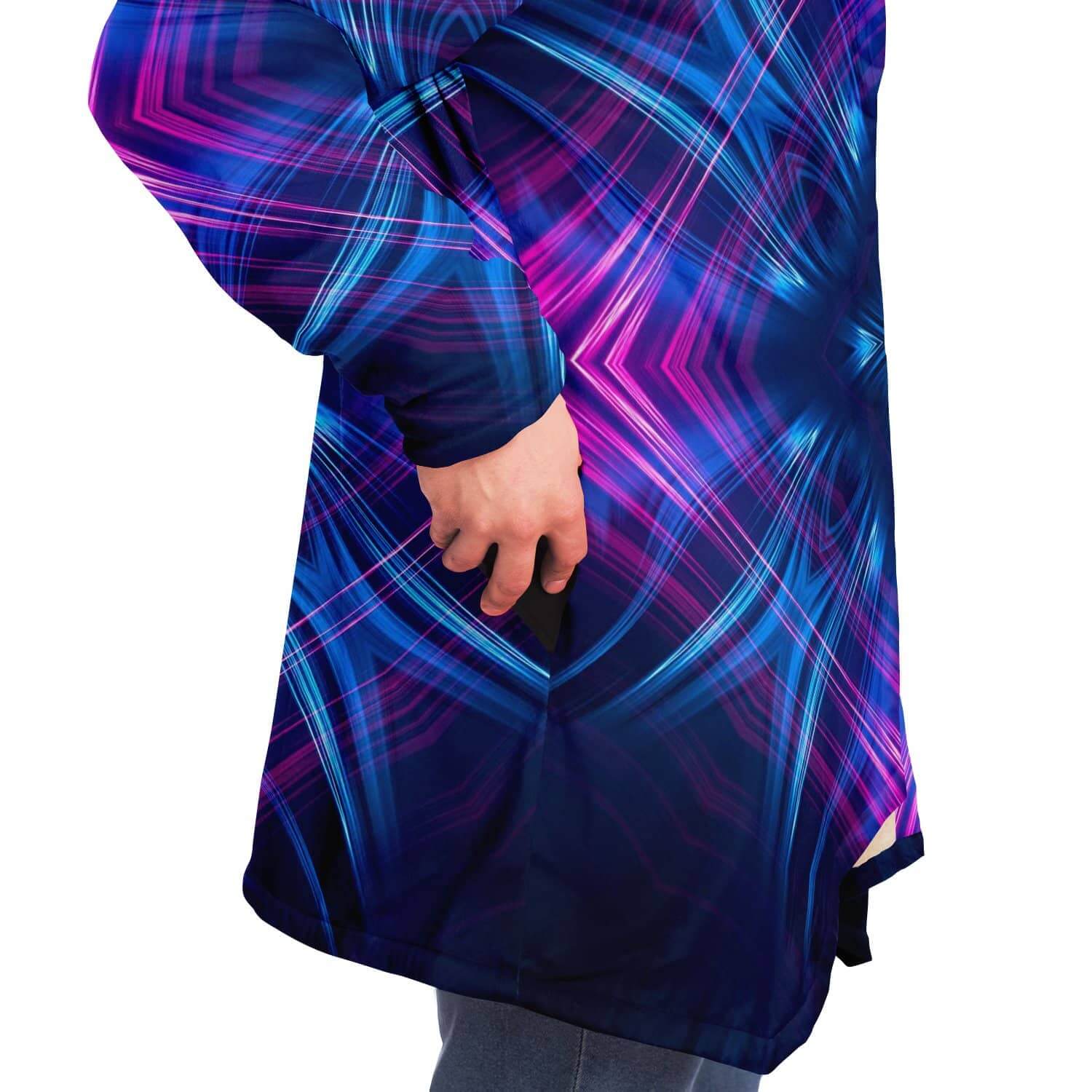 Kaleidoscope Micromink Cloak-Microfleece Cloak - AOP