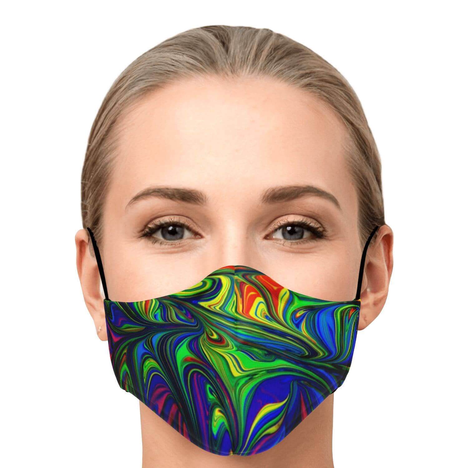 Abstract Colors Printed Face Mask-Fashion Face Mask - AOP