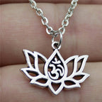 Lotus Pendant Necklace-Jewelry