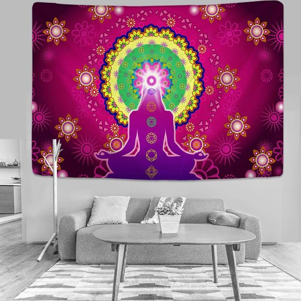 Meditating Mandala Vibes Tapestry-Decorative Tapestries