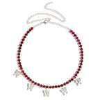Butterflies and Crystals Necklace-Jewelry