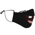 Missing Teeth Smile Face Mask - Black