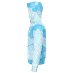 Light Blue Vancouver Map Zip Hoodie-Fashion Zip-Up Hoodie - AOP