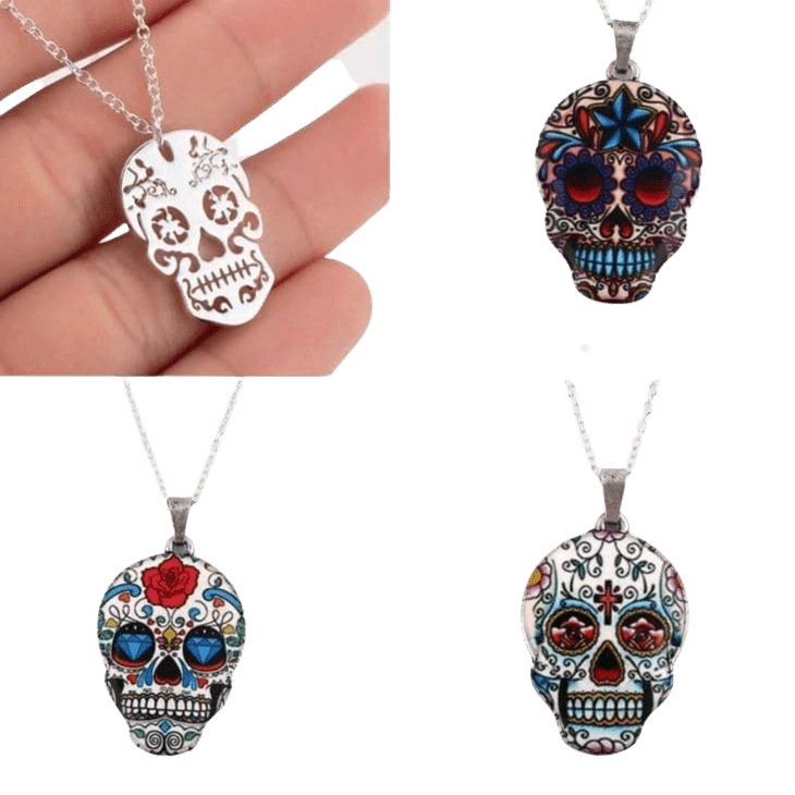 Sugar Skull Necklace-Jewelry