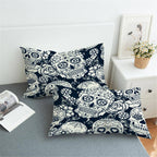 Black & White Sugar Skull Pillow Case
