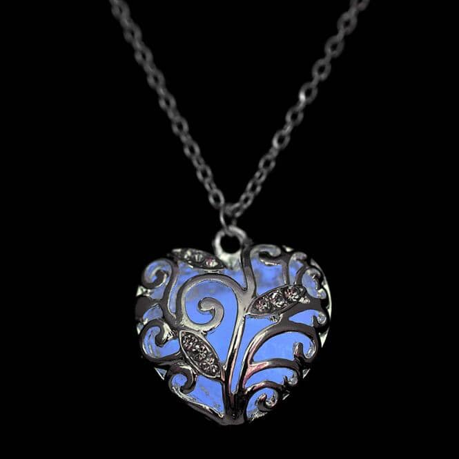 Nature's Heart Luminous Glow in the Dark Necklace-Jewelry