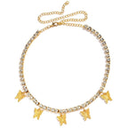 Butterflies and Crystals Necklace-Jewelry