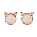 Cat Ears Stud Earrings-Jewelry