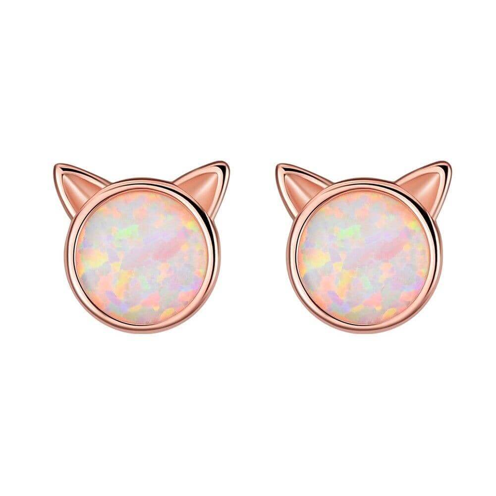 Cat Ears Stud Earrings-Jewelry