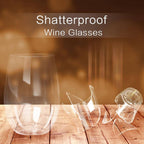 4pcs/set Shatterproof Stemless Plastic Wine Glasses Unbreakable PCTG Red Wine Glasses-Drinkware