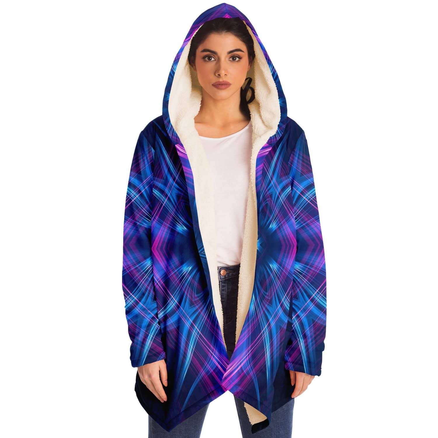 Kaleidoscope Micromink Cloak-Microfleece Cloak - AOP