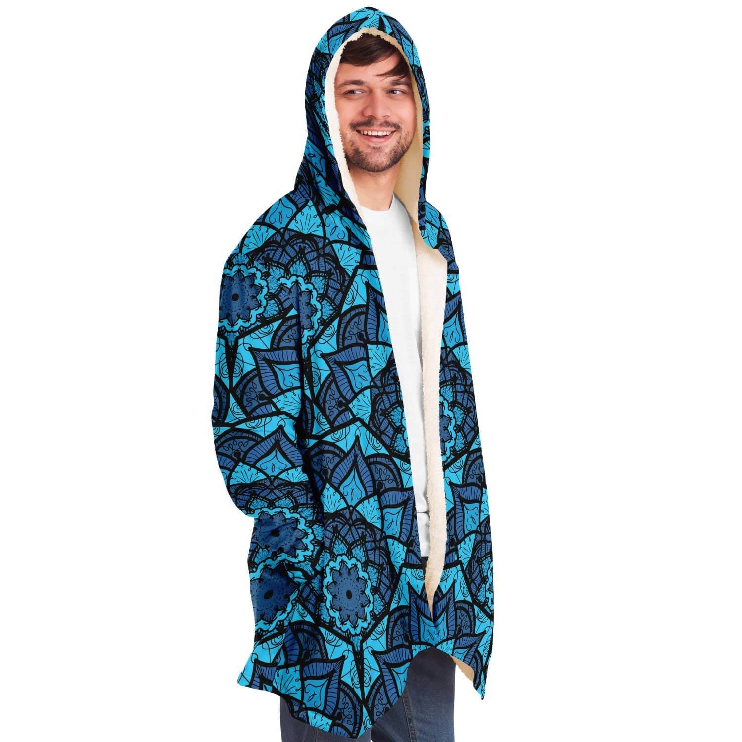 All Blue East Serenity Cloak-Microfleece Cloak - AOP