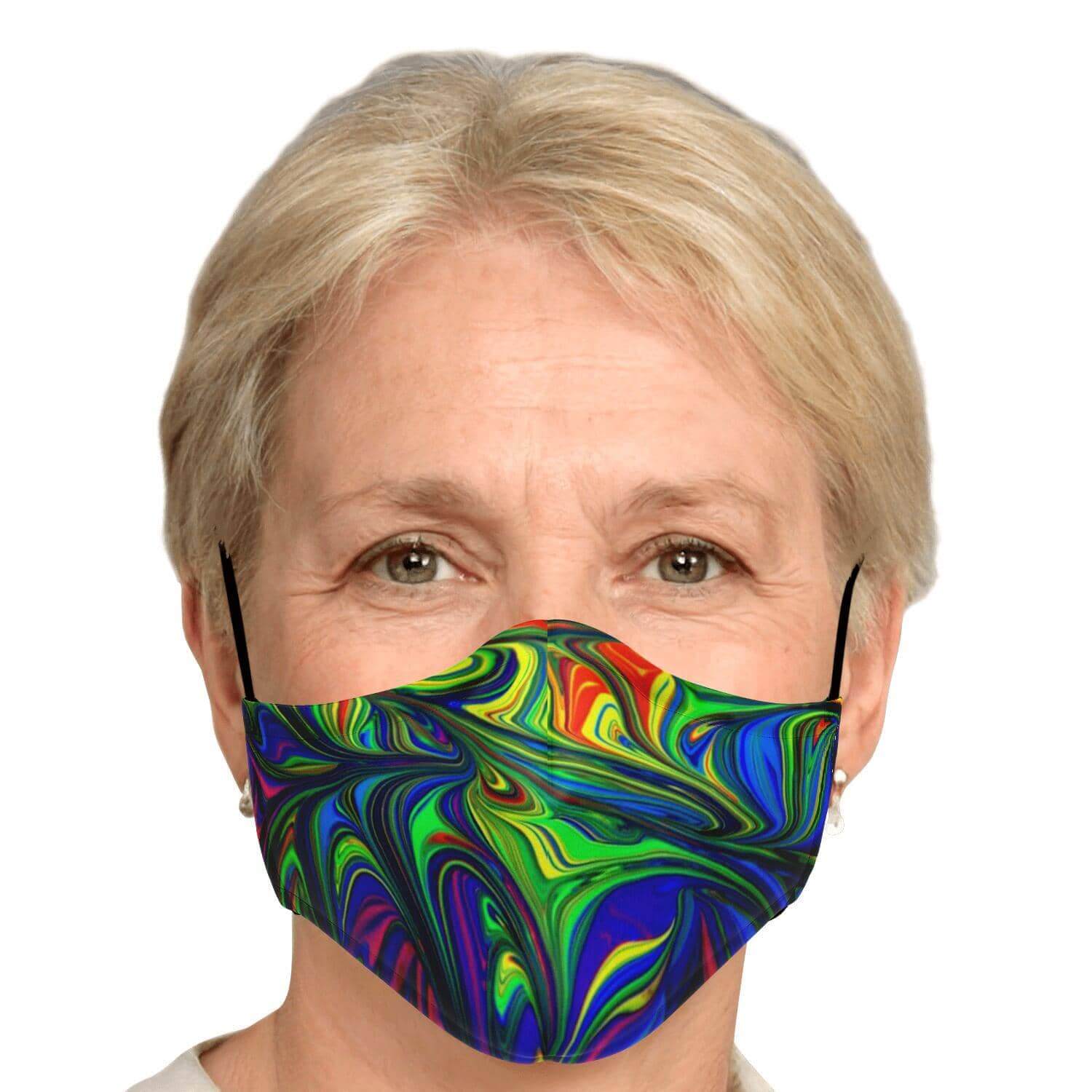 Abstract Colors Printed Face Mask-Fashion Face Mask - AOP