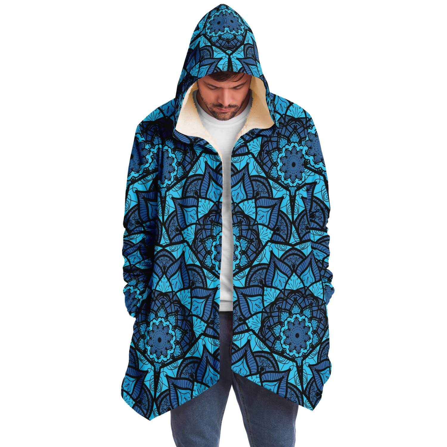 All Blue East Serenity Cloak-Microfleece Cloak - AOP