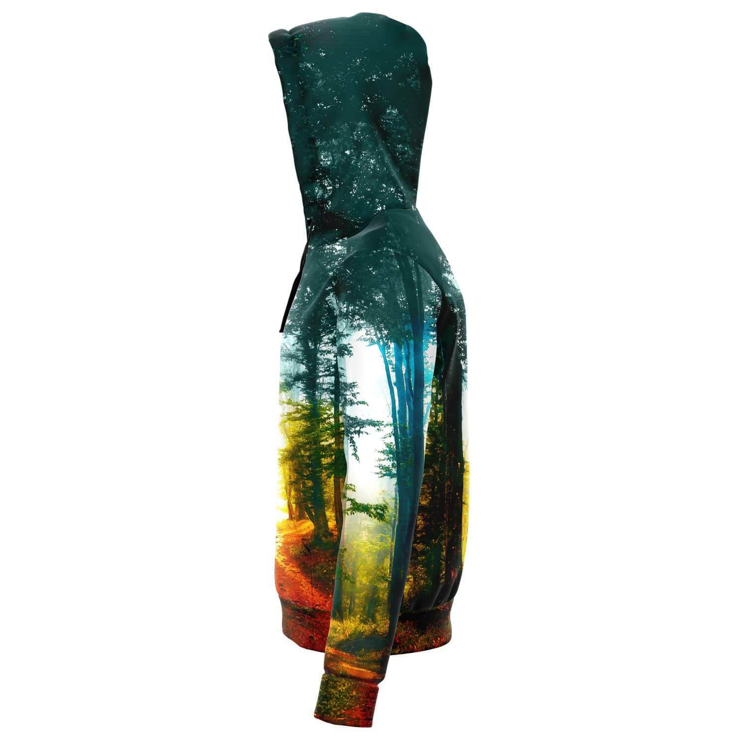 Forest Path Zip Hoodie-Hoodies