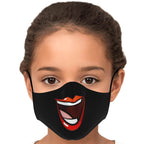 Huge Smile Fase Mask - Black-Fashion Face Mask - AOP