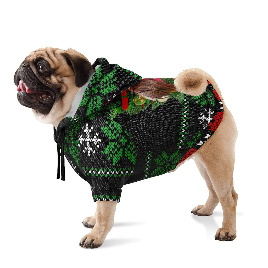 Custom Ugly Christmas Sweaters for Dogs-Fashion Dog Zip-Up Hoodie - AOP