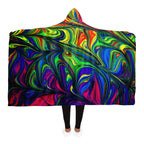 Abstract Colors Hooded Blanket-Hooded Blanket - AOP