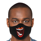 Huge Smile Fase Mask - Black-Fashion Face Mask - AOP