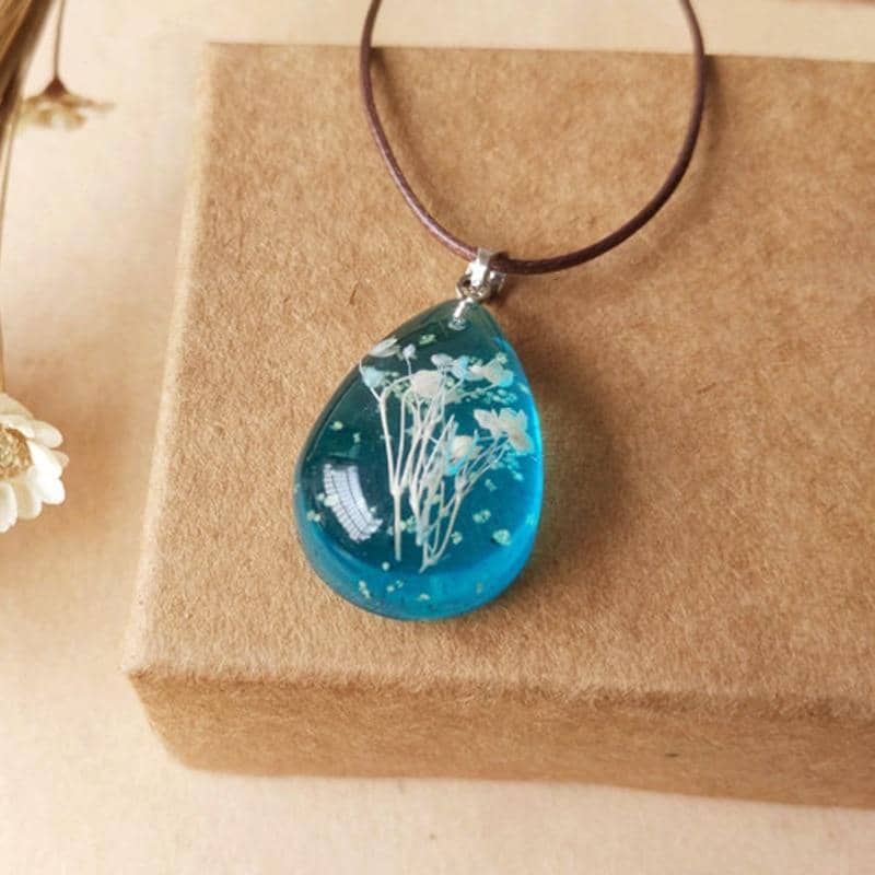 Handmade Natural Gypsophila Luminous Necklace-Jewelry