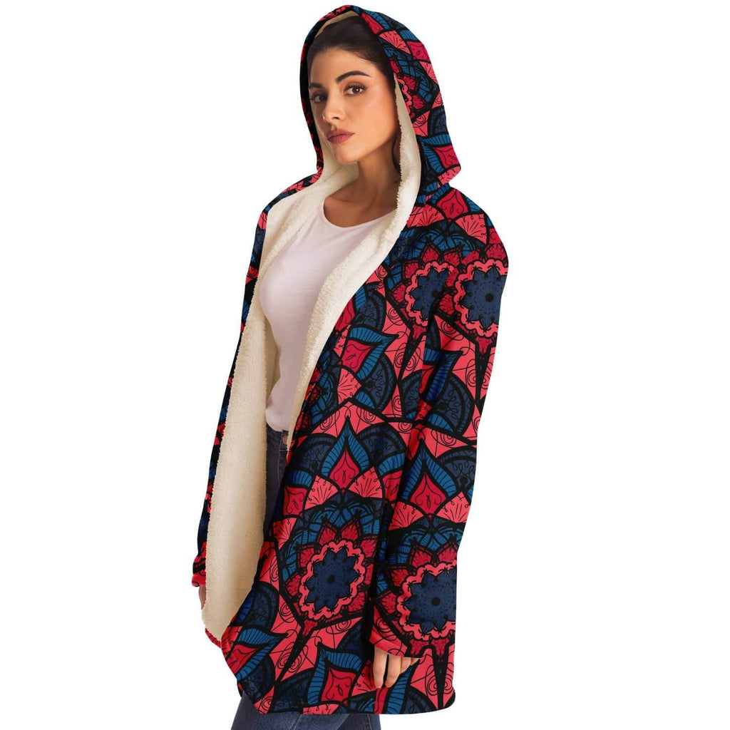 Red Blue East Serenity Cloak-Microfleece Cloak - AOP