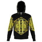Yellow Star Zip Hoodie-Hoodies