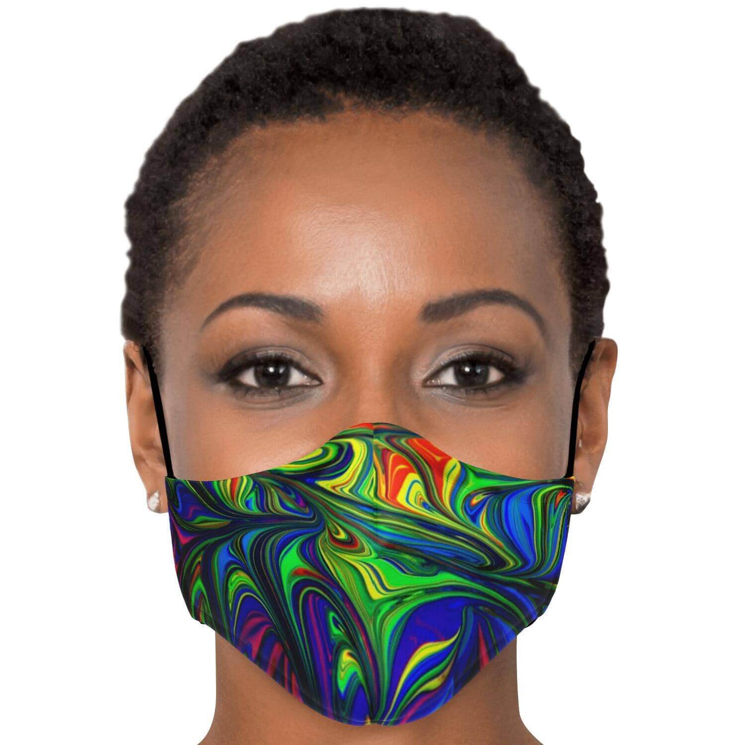 Abstract Colors Printed Face Mask-Fashion Face Mask - AOP