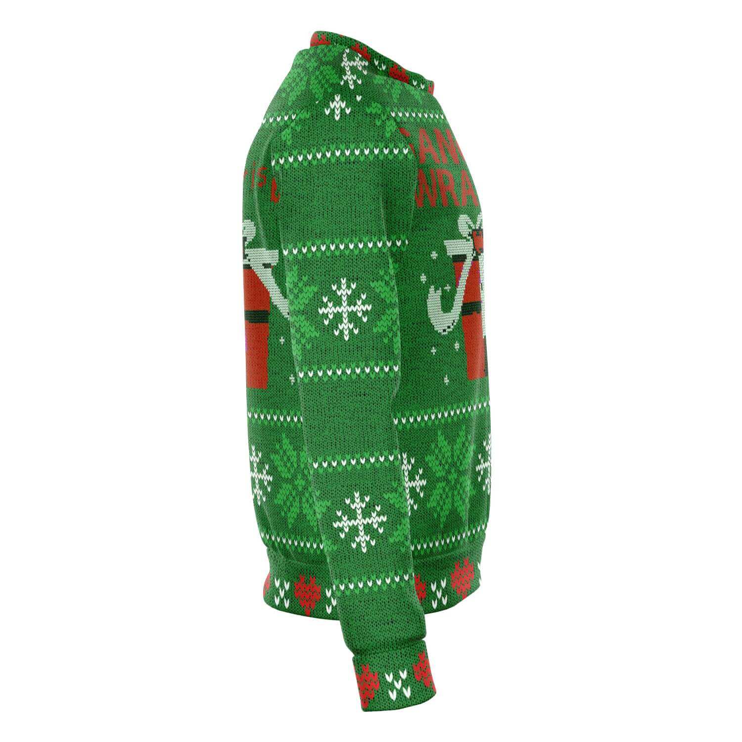 Green Gangsta Wrappa Ugly Christmas Sweater-Ugly Christmas Sweater