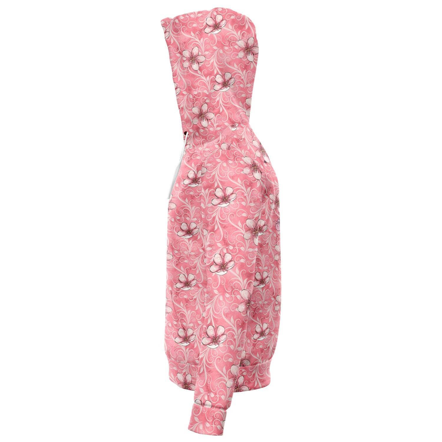 Cherry Blossom Samurai Zip Hoodie-Hoodies