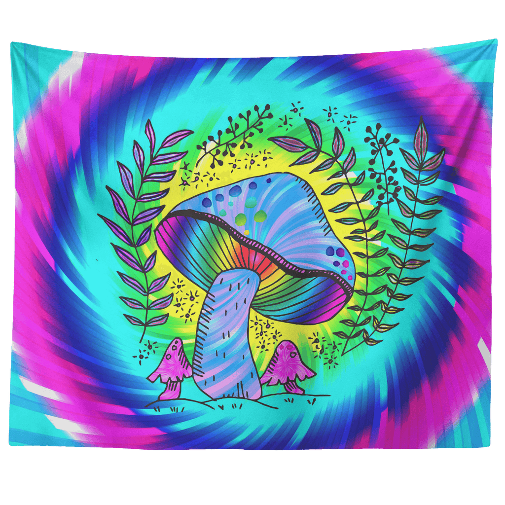 Mushroom Trance Tapestry-Decorative Tapestries