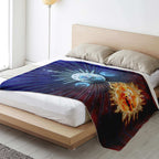 Manta Microfleece Sol e Lua Gatos