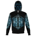 Blue Star Zip Hoodie-Hoodies