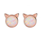 Cat Ears Stud Earrings-Jewelry