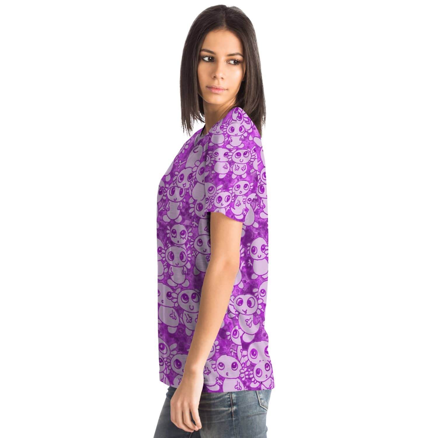 Pink Axolitl Party T Shirt-Shirt
