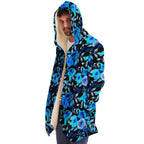 Blue Rose Cloak-Microfleece Cloak - AOP