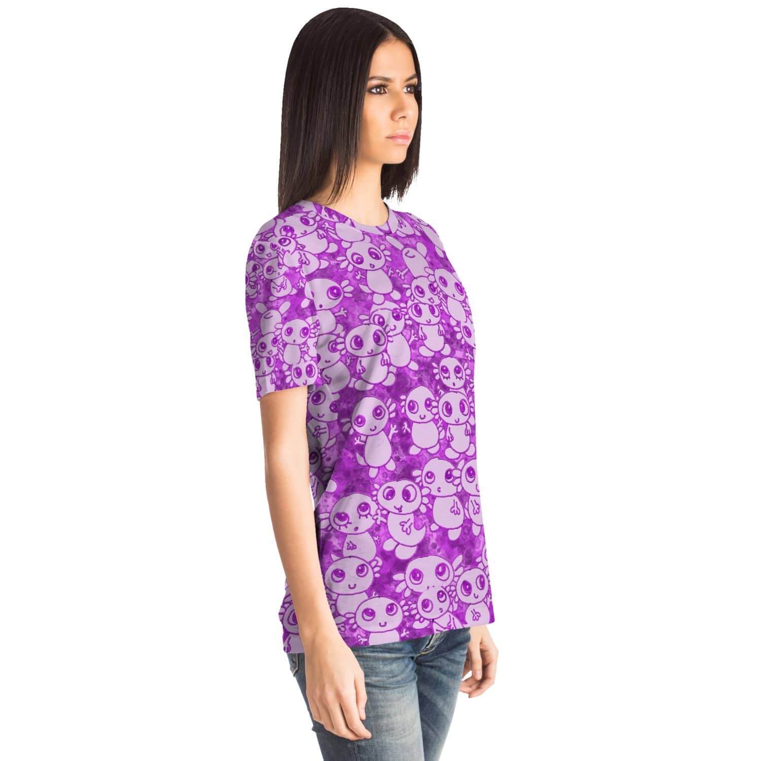 Pink Axolitl Party T Shirt-Shirt