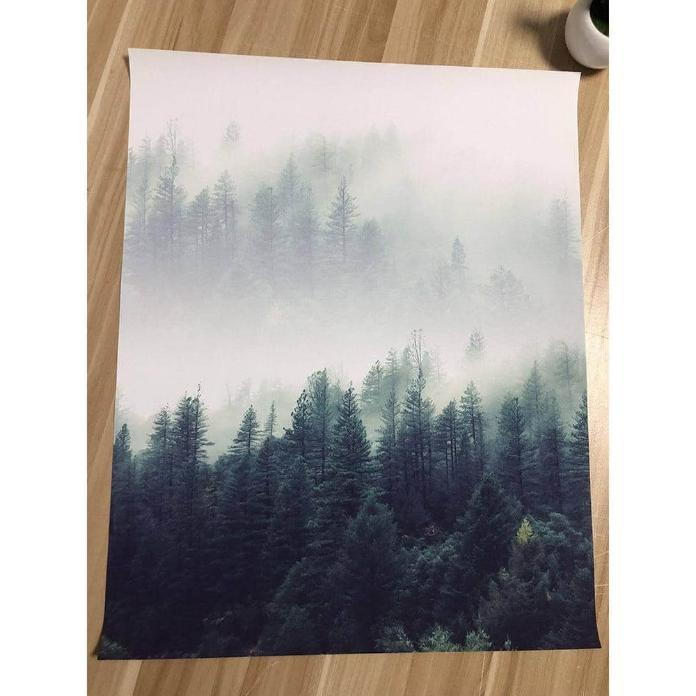 Nordic Forest Landscape Canvas Painting-Painting Canvas
